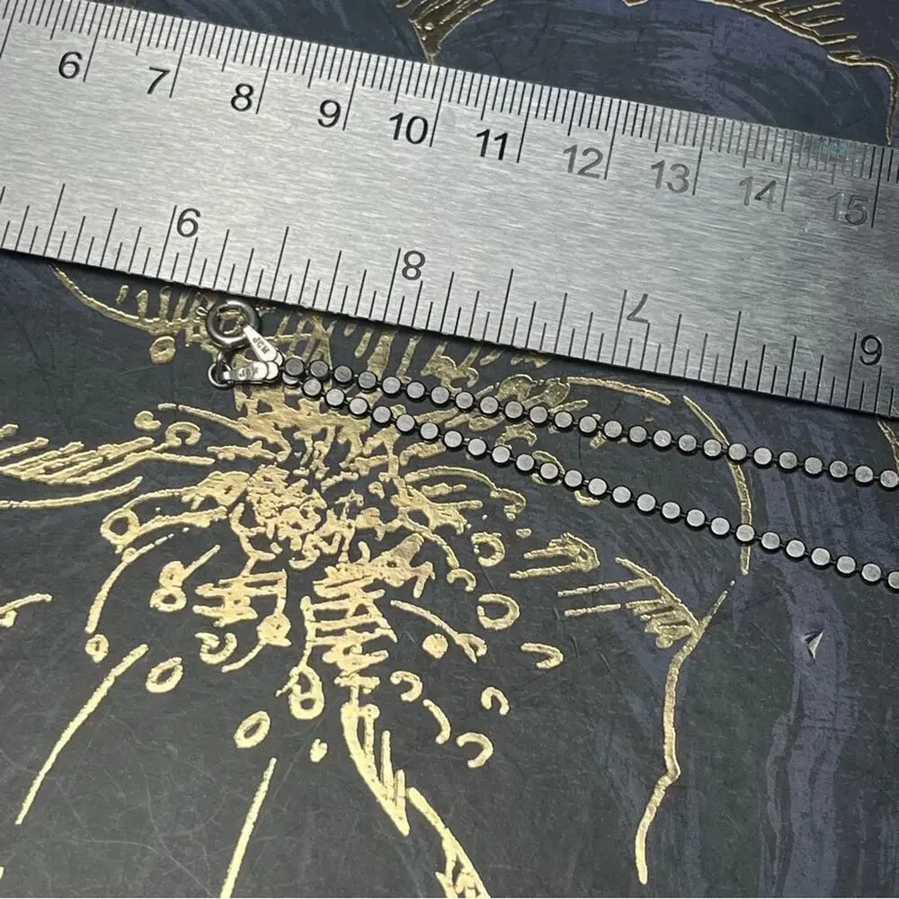 Vintage Delicate Sterling Silver Circle Chain marked JCM 925 Italy D3 - Picture 11 of 11